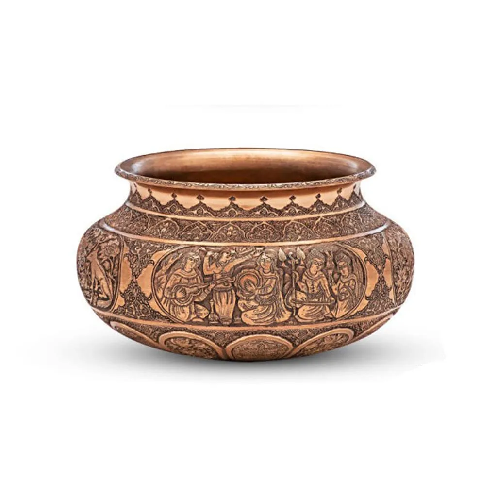 Qalamzani Dakhil - A Festive Copper Masterpiece (Zamineh Por Style)